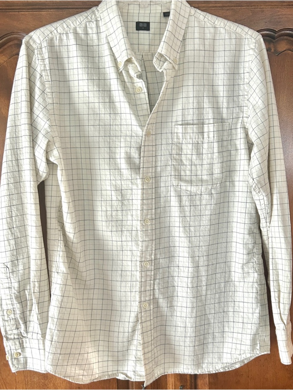 Uniqlo Men's Windowpane Check Button-Down Shirt size Medium